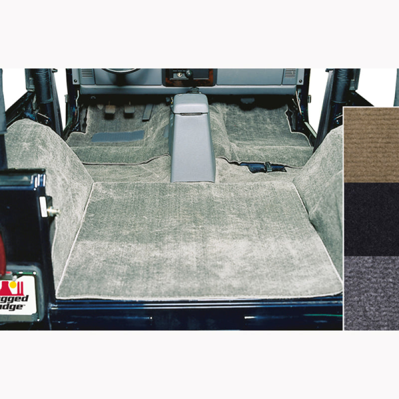 Rugged Ridge Deluxe Carpet Kit Gray 76-95 Jeep CJ / Jeep Wrangler Models Rugged Ridge