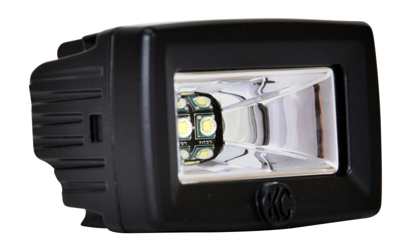 KC HiLiTES C-Series 2in. C2 LED Light 20w Area Flood Beam (Single) - Black KC HiLiTES
