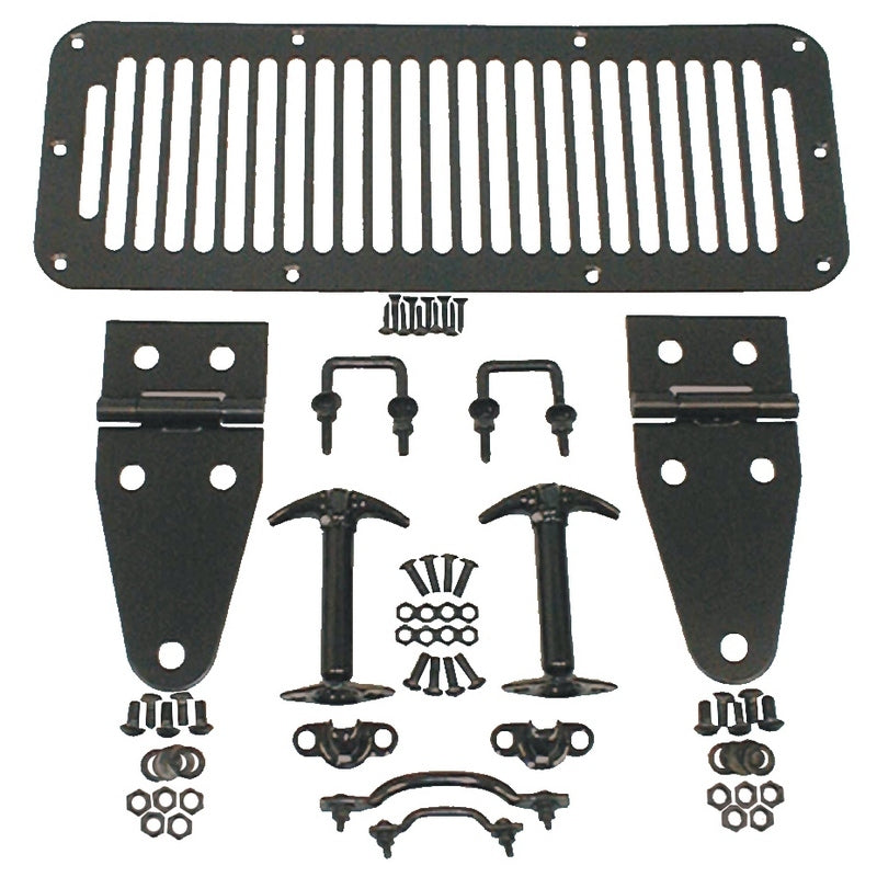 Rugged Ridge 78-95 Jeep CJ / Jeep Wrangler Black Hood Kit Rugged Ridge