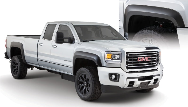 Bushwacker 15-18 GMC Sierra 2500 HD Extend-A-Fender Style Flares 4pc 78.8/97.6in Bed - Black Bushwacker