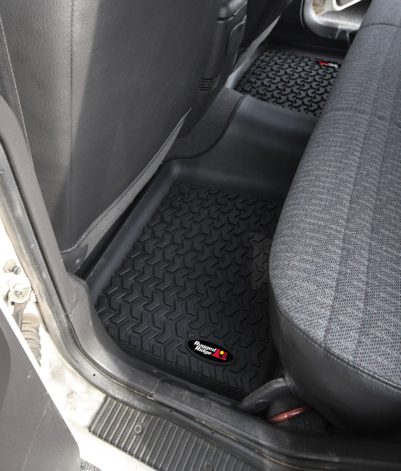 Rugged Ridge Floor Liner Rear Black 1984-2001 Jeep Cherokee XJ Rugged Ridge