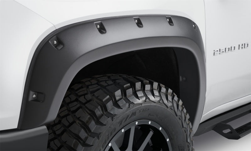 Bushwacker 19-21 Chevrolet Silverado 2500 / 3500 HD (Excl. Dually) Forge Style Flares 4pc - Black Bushwacker