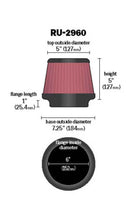 Load image into Gallery viewer, K&amp;N Universal Tapered Filter 6in Flange ID x 7.5in Base OD x 5in Top OD x 5in Height K&amp;N Engineering