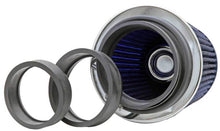 Load image into Gallery viewer, K&amp;N Universal Air Filter Chrome Round Tapered Blue - 4in Flange ID x 1.125in Flange Length x 5.5in H K&amp;N Engineering