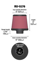 Load image into Gallery viewer, K&amp;N Universal Rubber Filter-Round Tapered 3in Flange ID x 6in Base OD x 6in Top OD x 5in H K&amp;N Engineering