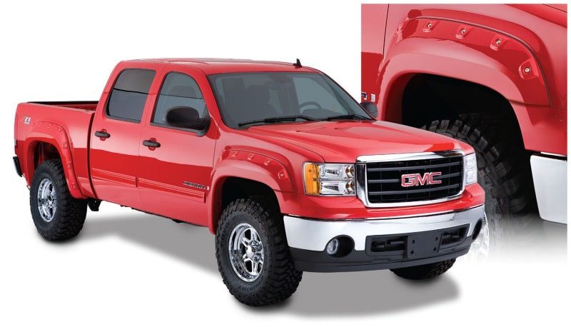 Bushwacker 07-14 GMC Sierra 2500 HD Fleetside Cutout Style Flares 4pc 78.7/97.6in Bed - Black Bushwacker