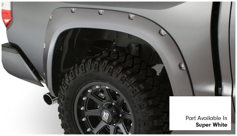 Bushwacker 16-18 Toyota Tundra Fleetside Pocket Style Flares 4pc 66.7/78.7/97.6in Bed - Super White Bushwacker