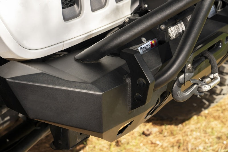 Rugged Ridge HD Bumper Stubby Front 07-18 Jeep Wrangler JK 18-20 Jeep Wrangler JL 2020 JT Rugged Ridge