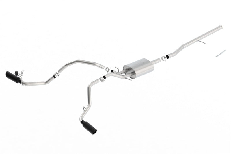 Borla 14-16 Chevrolet Silverado 1500 5.3L ATAK Catback Exhaust w/ Black Chrome Tips Borla