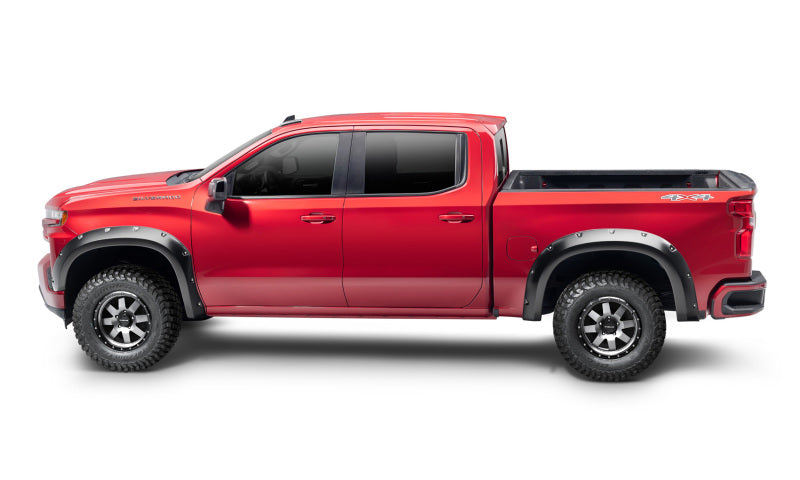 Bushwacker 19-23 Chevrolet Silverado 1500 (Excl. ZR2) Pocket Style Fender Flares 4pc - Smooth Black Bushwacker