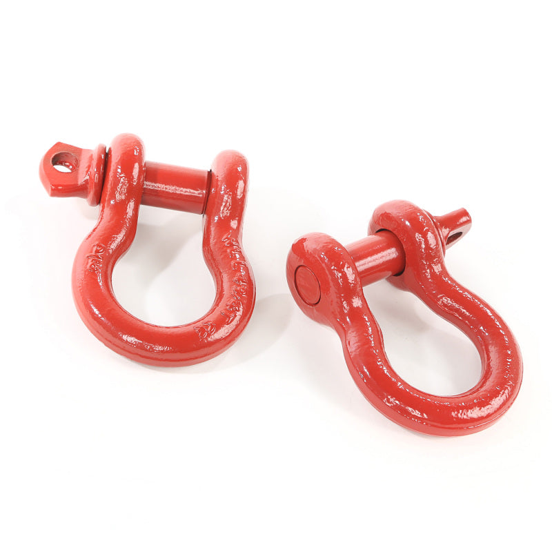 Rugged Ridge Red 3/4in D-Shackles Rugged Ridge