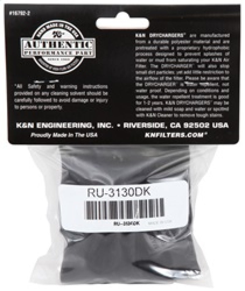 K&N Air Filter Wrap Black RU-3130 K&N Engineering