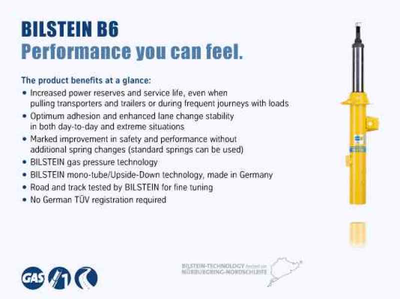 Bilstein B6 HD 11-15 Porsche Cayenne / VW Touareg w/o Elect Susp Front Right Twintube Strut Assembly Bilstein