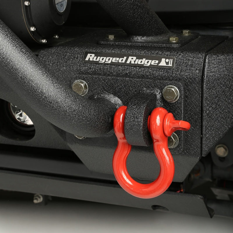 Rugged Ridge Red 9500lb 3/4in D-Ring Rugged Ridge