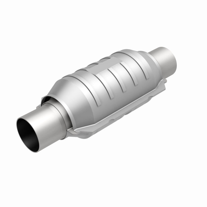 MagnaFlow Conv Univ 2in Inlet/Outlet Ctr/Ctr Round 9in Body L x 5.125in W x 13in Overall L 49 State Magnaflow