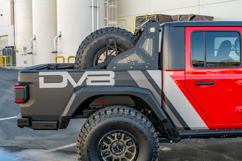 DV8 Offroad 2019+ Jeep Gladiator Universal Stand Up In-Bed Tire Carrier DV8 Offroad
