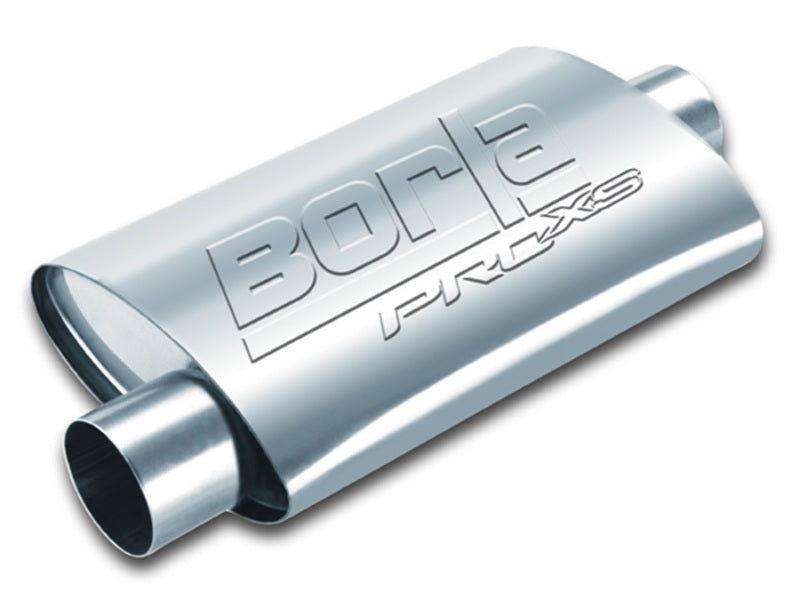 Borla Universal 4in x 9-1/2in x 14in Oval Center/Offset 3in Inlet/Outlet ProXS Muffler Borla