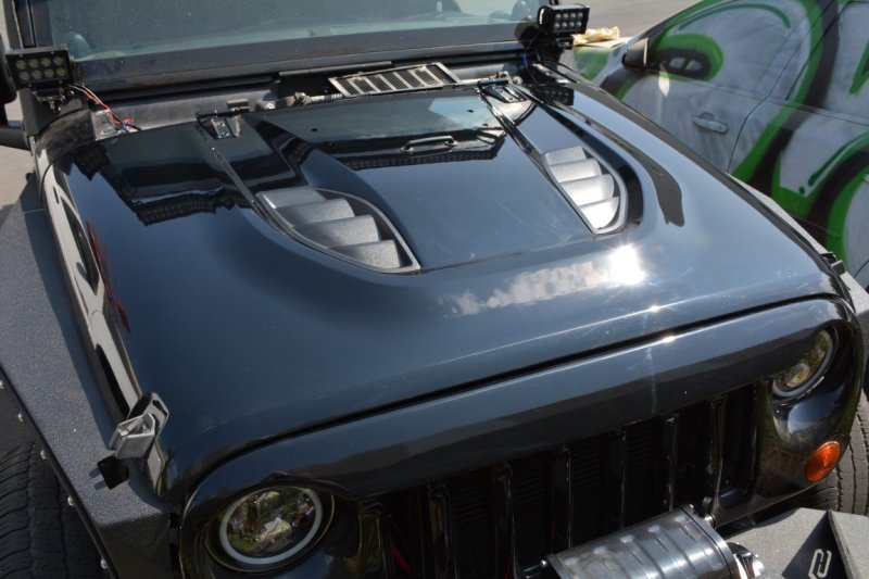 DV8 Offroad 07-18 Jeep Wrangler JK Rubicon 10th Anniversary Replica Hood DV8 Offroad