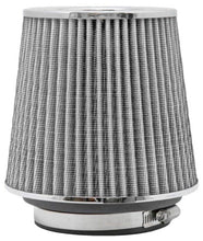 Load image into Gallery viewer, K&amp;N Universal Filter Chrome Round Tapered White - 4in Flange ID x 1.125in Flange Length x 5.5in H K&amp;N Engineering