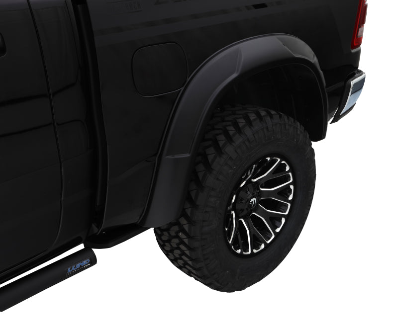 Bushwacker 19-22 Ram 1500 (Excl. Rebel/TRX) 76.3 & 67.4in Bed DRT Style Flares 4pc  - Blk / Smooth Bushwacker
