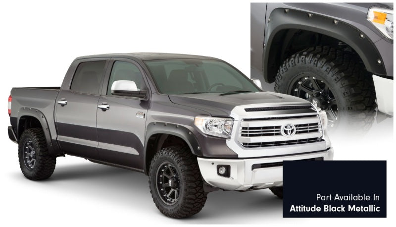 Bushwacker 16-18 Toyota Tundra Fleetside Pocket Style Flares 4pc - Midnight Black Bushwacker