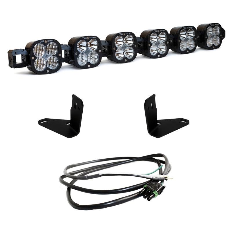 Baja Designs 2021+ Ford Bronco 6 XL Linkable Light Bar Kit Steel Bumper Mount w/Upfitter Baja Designs
