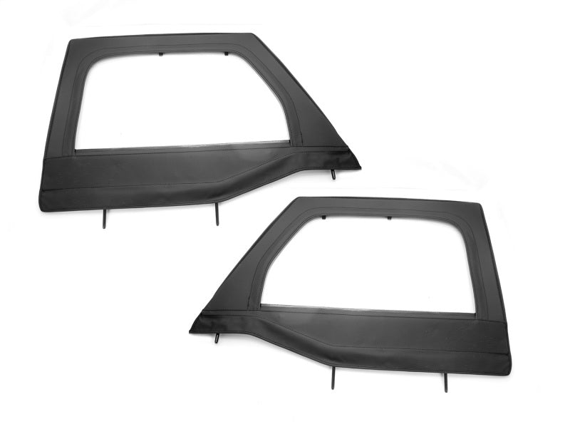 Rugged Ridge Upper Soft Door Kit Front Black Diamond 07-18 Jeep Wrangler JK Rugged Ridge