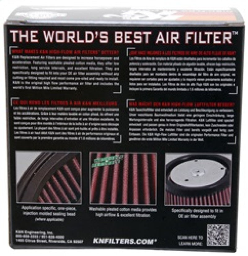 K&N Round Tapered 6.25in Base OD x 5.5in Top OD x 2.125in H Replacement Filter for Harley Davidson K&N Engineering