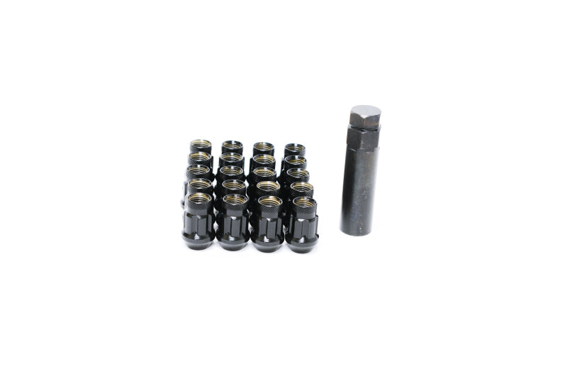 Wheel Mate Muteki HR38 Open End Lug Nuts 12x1.25 Black Chrome / Red Ring Wheel Mate