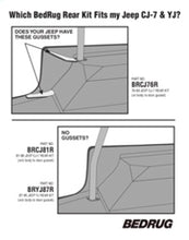 Load image into Gallery viewer, BedRug 87-95 Jeep YJ Rear Kit 4pc Cargo Kit (Incl Tailgate &amp; Cargo Liner) BedRug