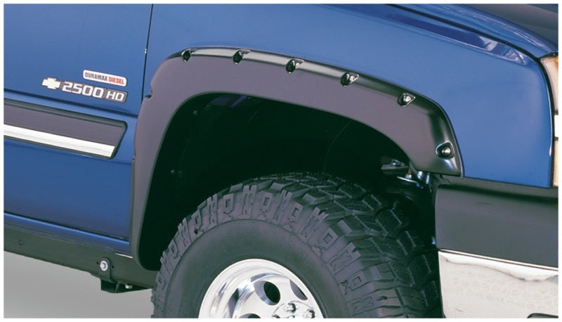 Bushwacker 07-07 Chevy Silverado 1500 Classic Fleetside Pocket Style Flares 4pc - Black Bushwacker