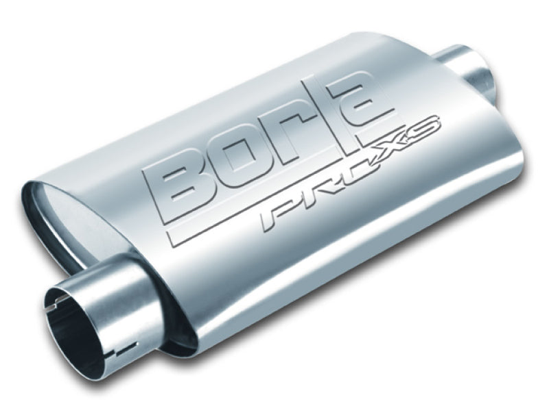 Borla Universal Center/Offset Oval 2.25in Tubing 14in x 4in x 9.5in PRO-XS Notched Muffler Borla