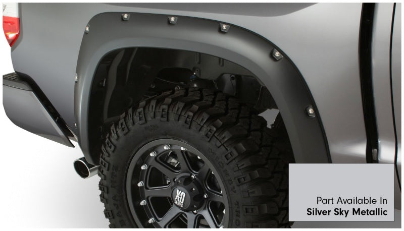 Bushwacker 16-18 Toyota Tundra Fleetside Pocket Style Flares 4pc 66.7/78.7/97.6in Bed - Silver Sky Bushwacker