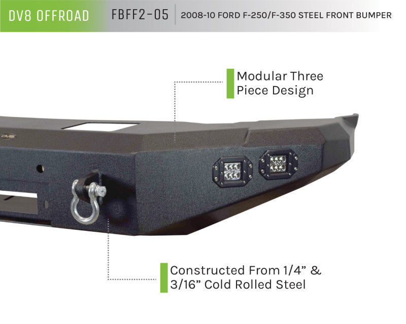 DV8 Offroad 08-10 Ford F-250/F-350 Front Bumper DV8 Offroad