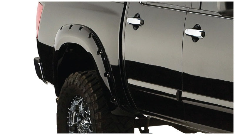 Bushwacker 04-15 Nissan Titan Pocket Style Flares 2pc 67.1/78.9/84/96in - Black Bushwacker