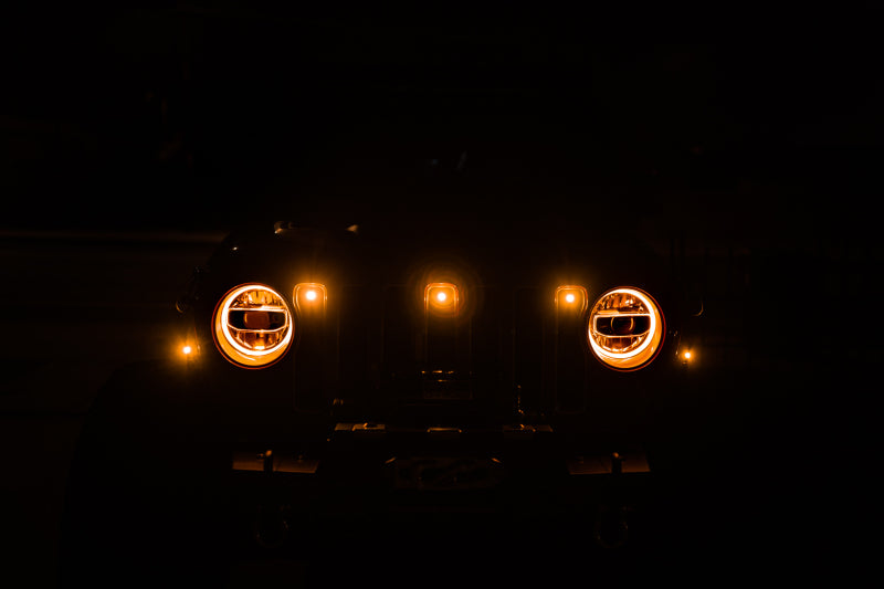 DV8 Offroad 2018+ Jeep JL Grill Amber Marker Lights DV8 Offroad
