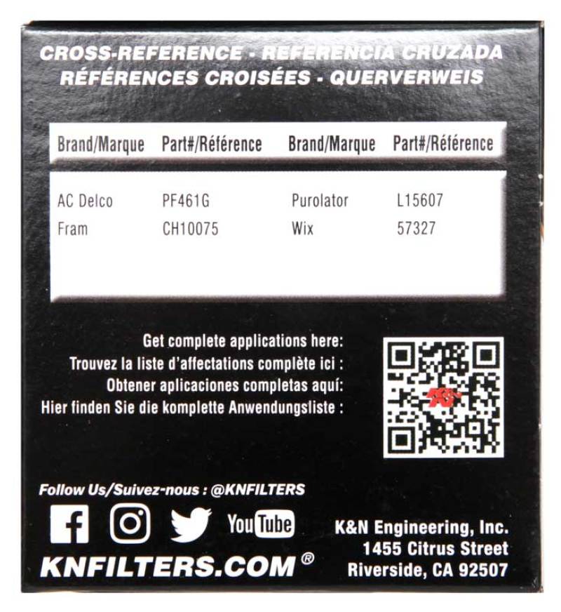 K&N 2019 BMW M2 3.0L/M4 3.0L Cartridge Oil Filter K&N Engineering