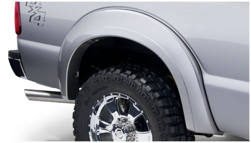 Bushwacker 11-16 Ford F-250 Super Duty Styleside Extend-A-Fender Style Flares 2pc - Black Bushwacker