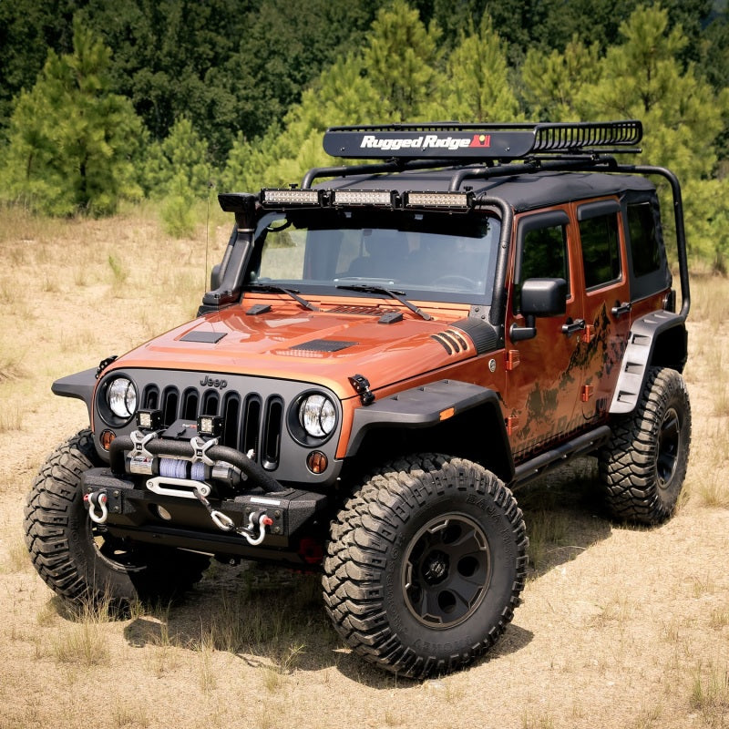 Rugged Ridge Hurricane Flat Fender Flare Kit 07-18 Jeep Wrangler Rugged Ridge