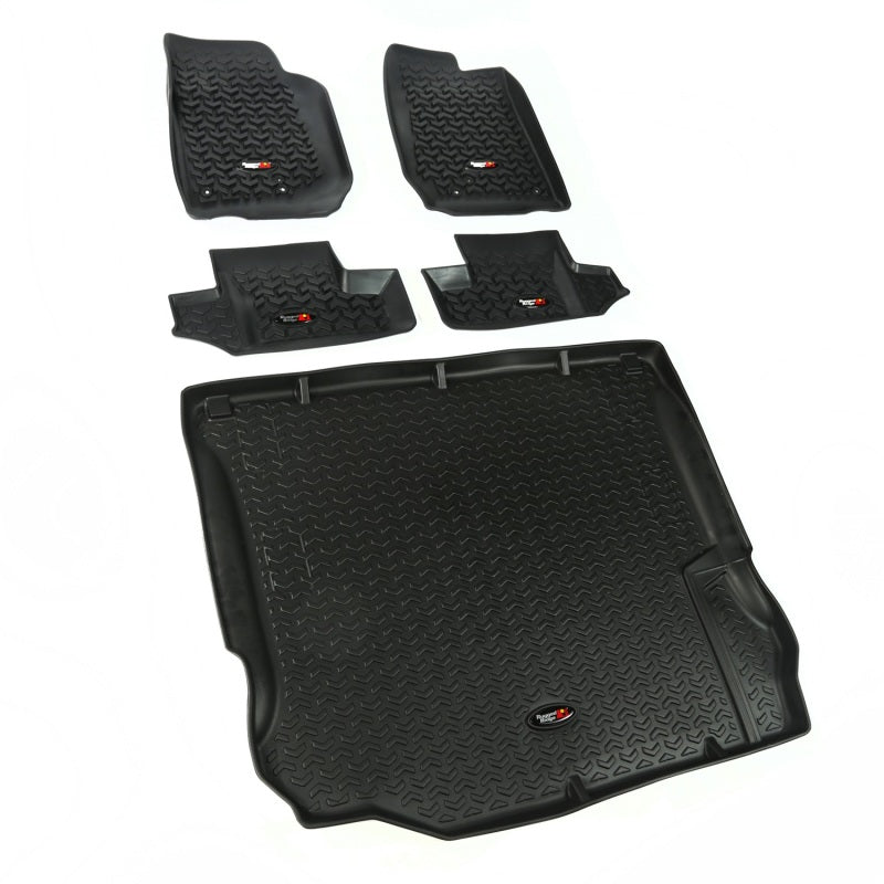 Rugged Ridge Floor Liner Front/Rear/Cargo Black 2011-2018 Jeep Wrangler JK 2 Dr Rugged Ridge