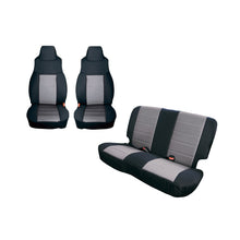 Load image into Gallery viewer, Rugged Ridge Seat Cover Kit Black/Gray 03-06 Jeep Wrangler TJ Rugged Ridge