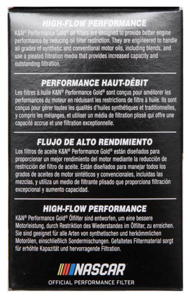 K&N Performance Oil Filter for 09-19 GM 1.4L / 1.6L / 1.8L w/ Hengst Filter Housing K&N Engineering