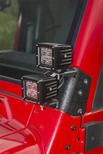 Load image into Gallery viewer, Rugged Ridge 97-06 Jeep Wrangler TJ Textured Black Dual A-Pillar Light Mount Rugged Ridge