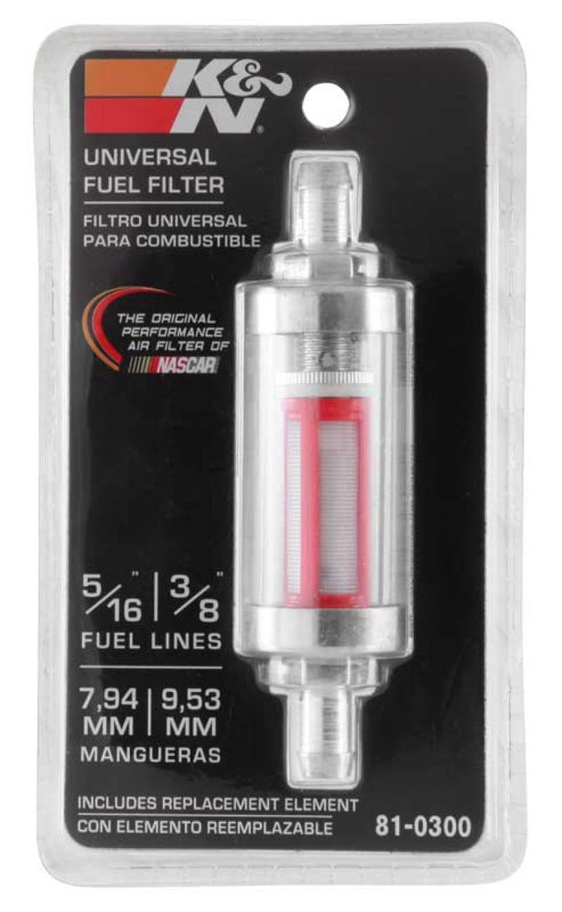 K&N 5/16in x 3/8in Universal Replacement In-Line Fuel Filter K&N Engineering