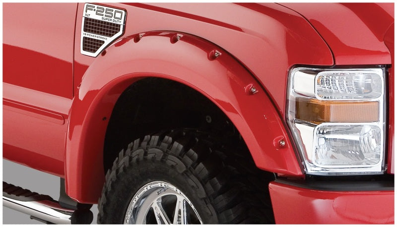 Bushwacker 08-10 Ford F-250 Super Duty Styleside Pocket Style Flares 4pc 81.0/96.0in Bed - Black Bushwacker