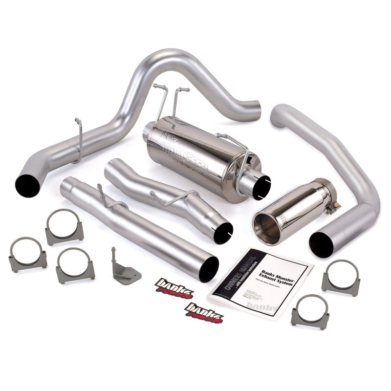Banks Power 03-07 Ford 6.0L Excursion Monster Exhaust System - SS Single Exhaust w/ Chrome Tip Banks Power