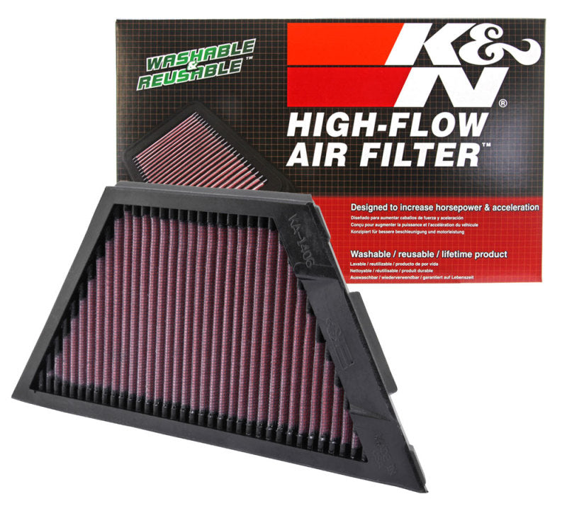 K&N Kawasaki ZX1rR Ninja/ZZR1400/1400GTR/ZX14R 11.25in O/S L x 4.75in O/S W Replacement Air Filter K&N Engineering