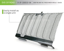 Load image into Gallery viewer, DV8 Offroad 2007-2018 Jeep JK Black Mesh Grille DV8 Offroad