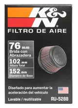Load image into Gallery viewer, K&amp;N Universal Round Clamp-On Air Filter 3in Flange ID x 6in Base OD x 4.625in Top OD x 3in Height K&amp;N Engineering