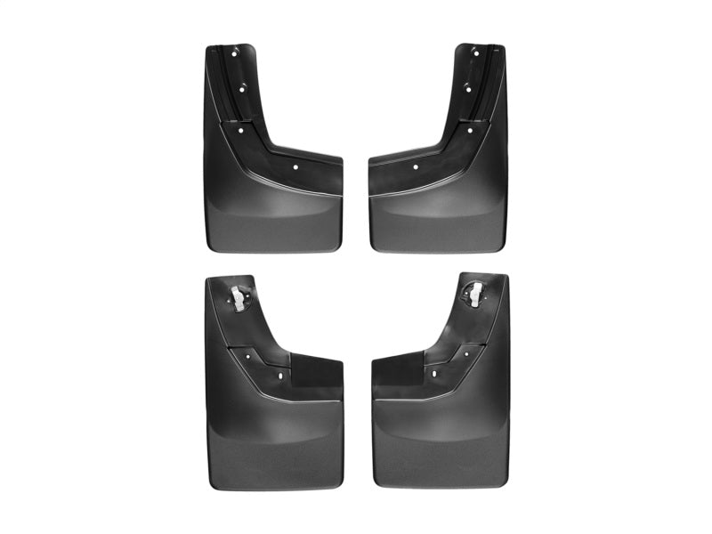 WeatherTech 14+ Chevrolet Silverado No Drill Mudflaps - Black WeatherTech